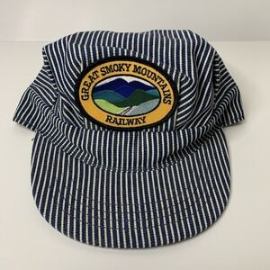 Vintage Great Smokey Mountains Railway Train Conductor Hat Kids Made In USA Rare